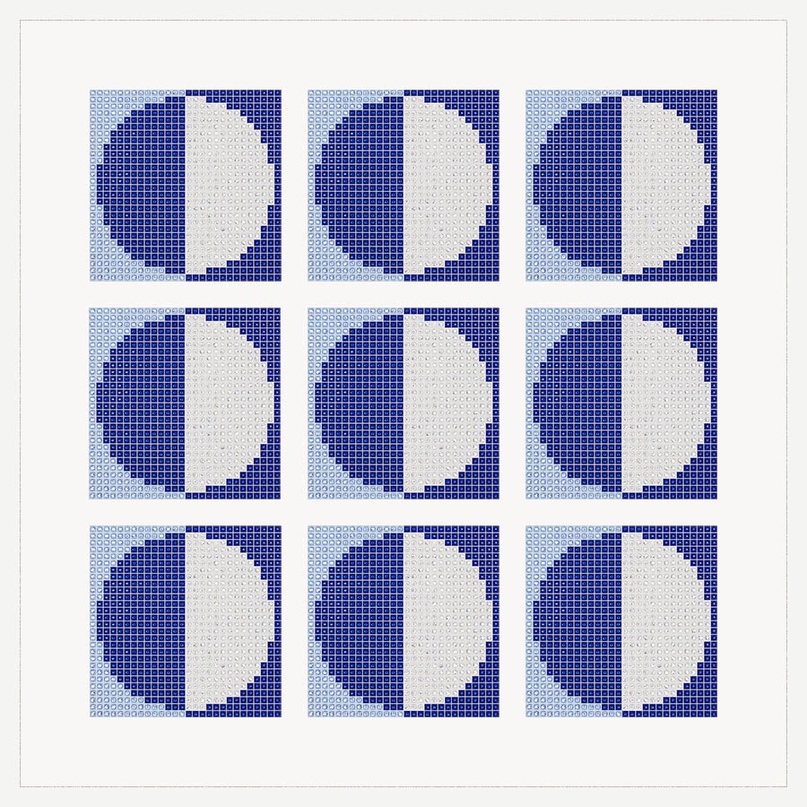 Blu 11 - crystal art by Julia Roshkow