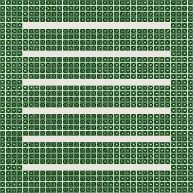Chromium Oxide Vertical - crystal art by Julia Roshkow