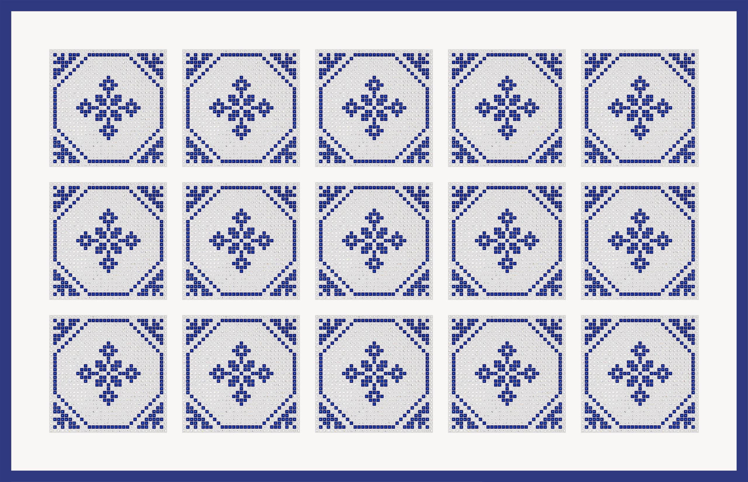 Delftware - Cobalt - crystal art by Julia Roshkow