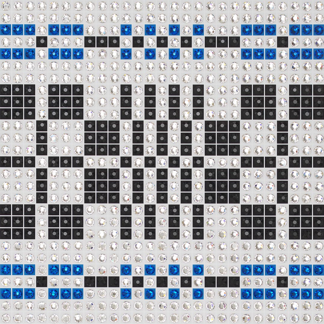 Modern Monks Belt - Blue- crystal art by Julia Roshkow