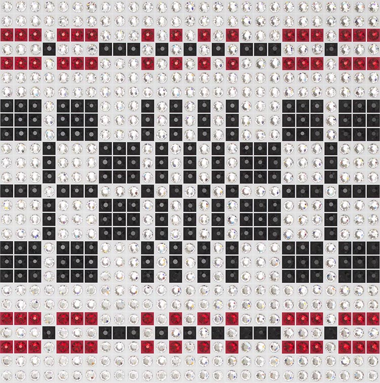 Modern Monks Belt - Red - crystal art by Julia Roshkow