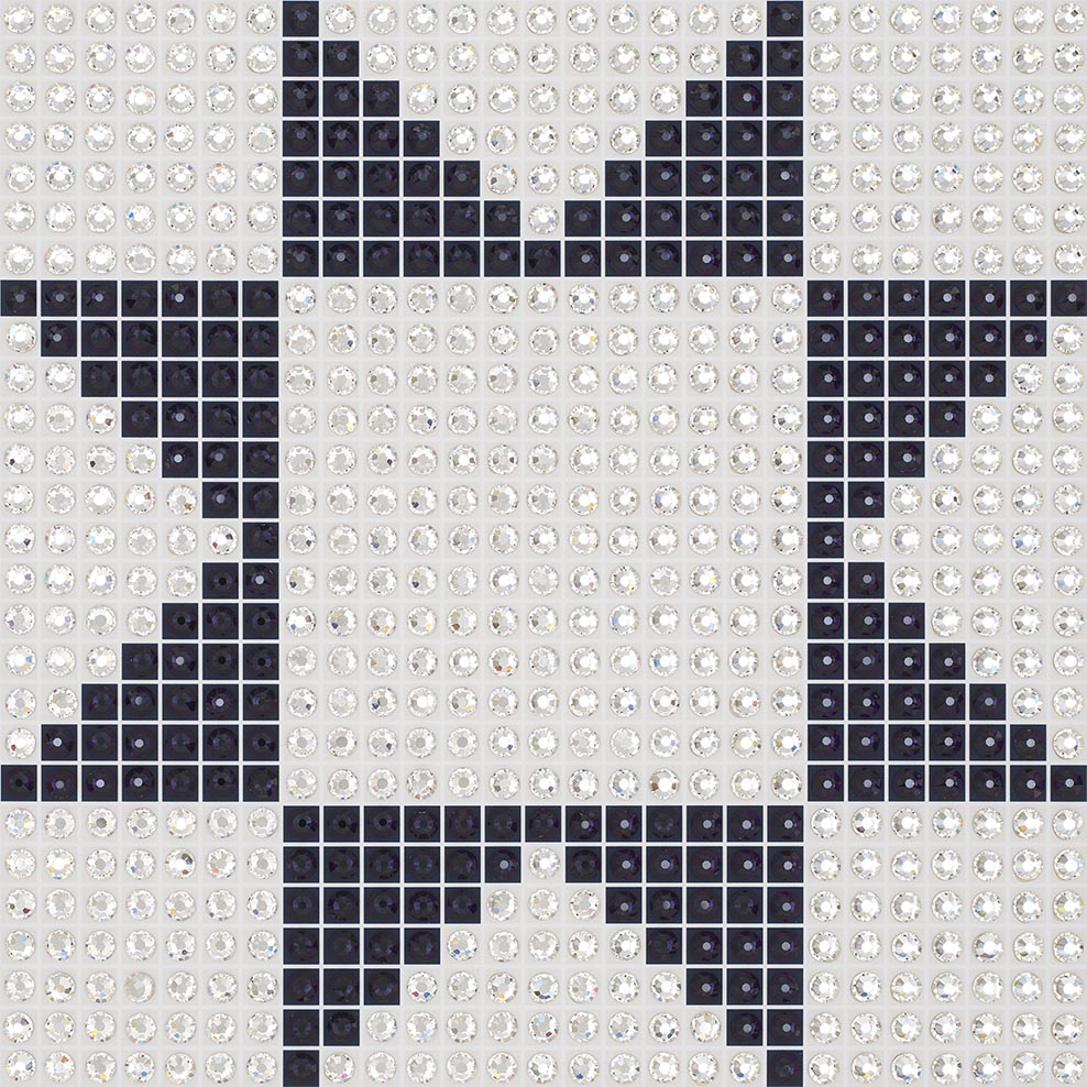 Sawtooth Star - Indigo - crystal art by Julia Roshkow